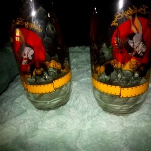 2 50th Anniversary Buggs Bunny collector glasses